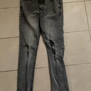 Ksubi Gray Distressed Skinny Jeans